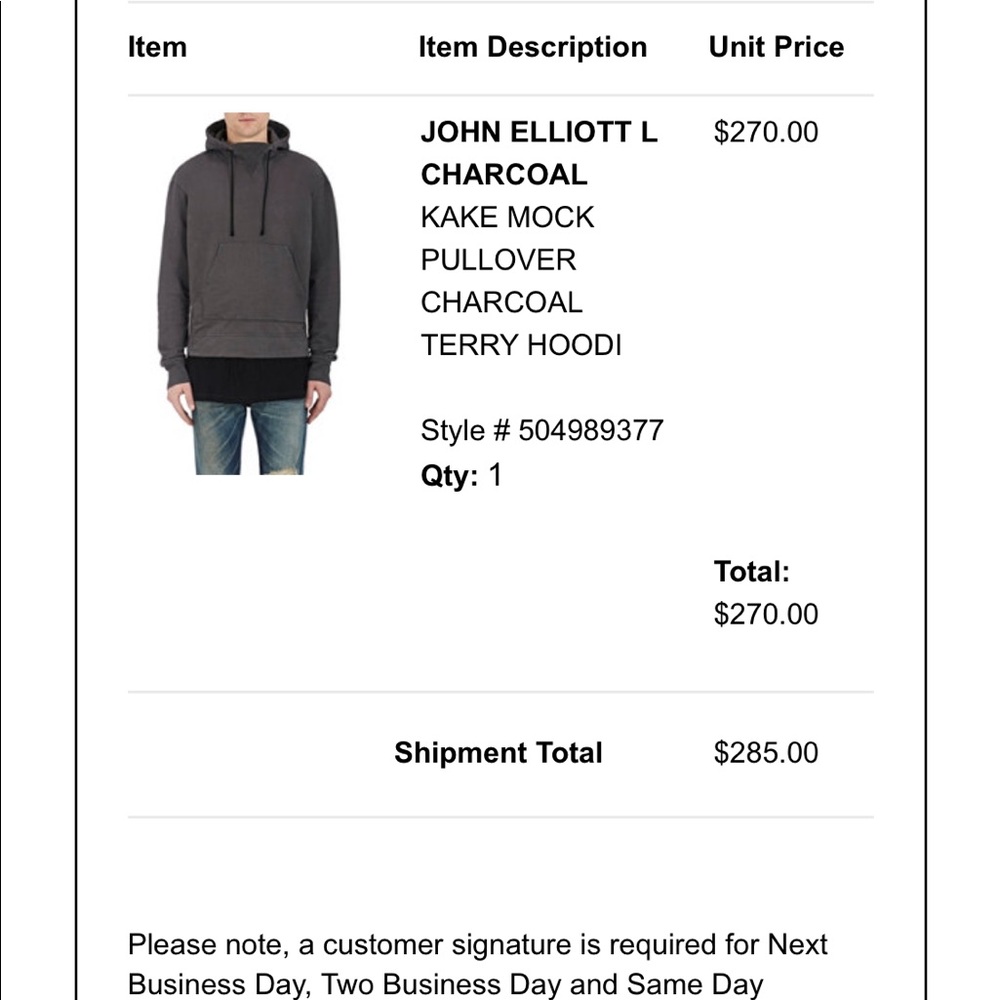 John Elliott + Co. Kake Mock Pullover Hoodie Slate